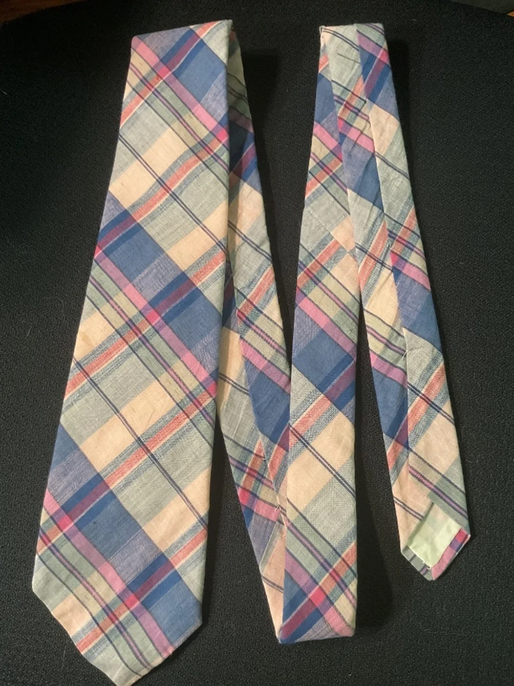 VTG Brooks Brothers 100% Cotton Madras Tie